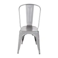 Bolero Gun Metal Grey Steel Bistro Side Chair (pack 4)