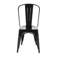 Bolero Black Steel Bistro Side Chair (pack 4)