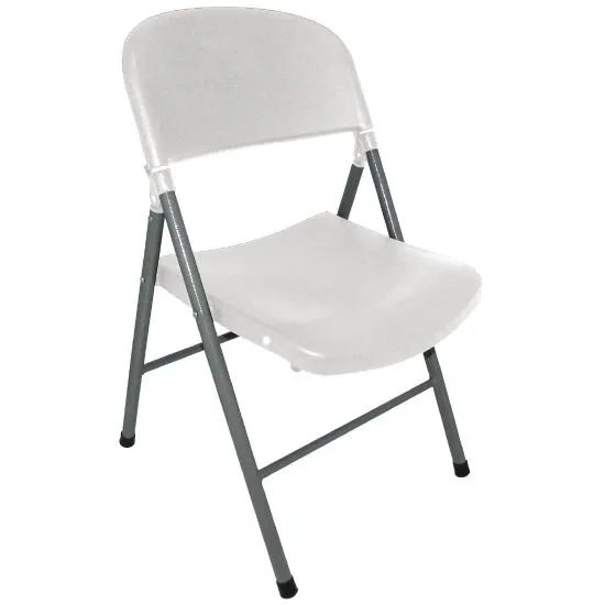 Bolero Foldaway Utility Chair - Off White (pack 2)