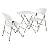 Bolero Foldaway Utility Chair - Off White (pack 2)