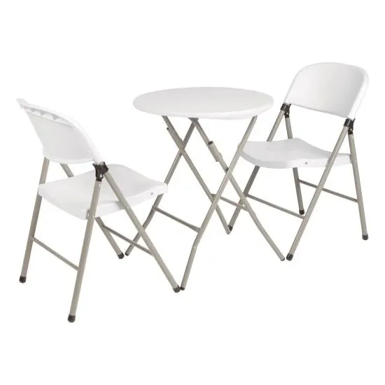 Bolero Foldaway Utility Chair - Off White (pack 2)