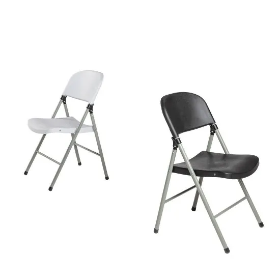 Bolero Foldaway Utility Chair - Off White (pack 2)