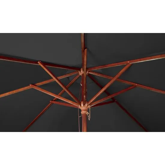 Bolero Blk Round Pulley Parasol - 3000mm Dia