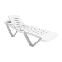 Resol Polypropylene White Sun Lounger (pack 2)