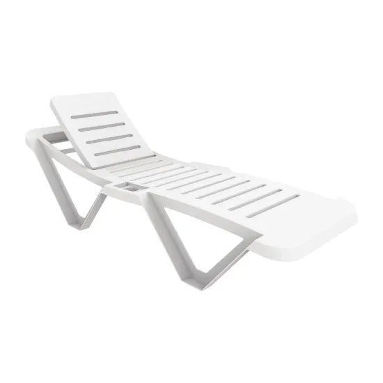 Resol Polypropylene White Sun Lounger (pack 2)