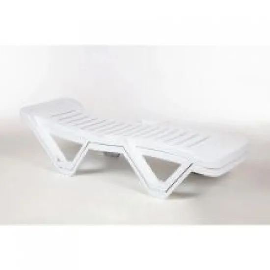 Resol Polypropylene White Sun Lounger (pack 2)