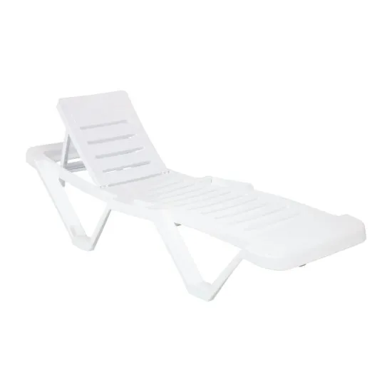 Resol Polypropylene White Sun Lounger (pack 2)