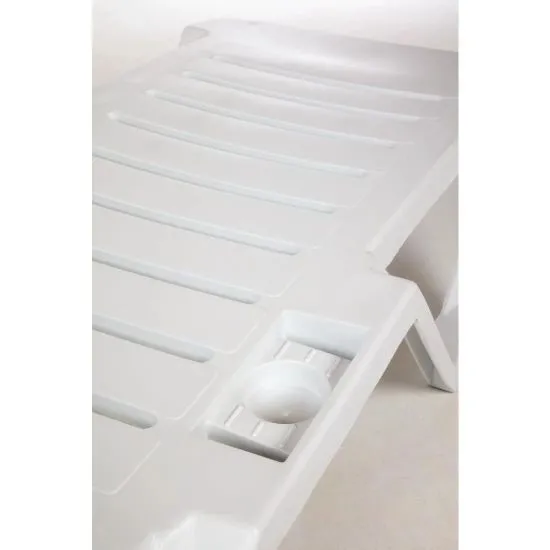 Resol Polypropylene White Sun Lounger (pack 2)