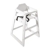 Bolero Wooden High Chair Antique White