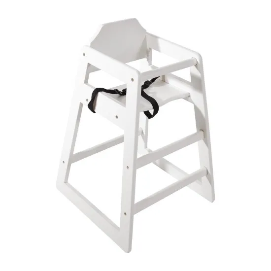 Bolero Wooden High Chair Antique White