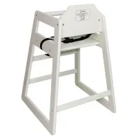 Bolero Wooden High Chair Antique White