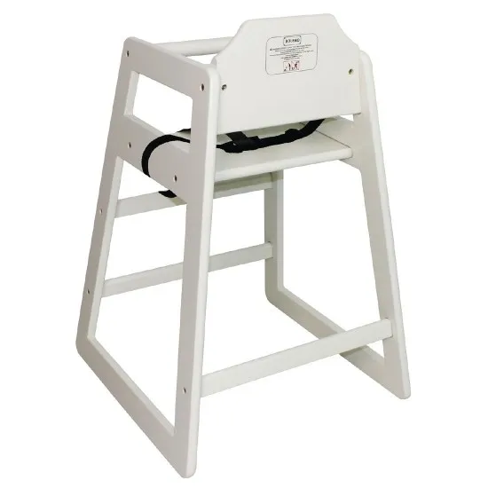 Bolero Wooden High Chair Antique White