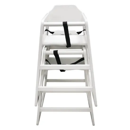 Bolero Wooden High Chair Antique White