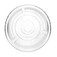Vegware Compostablecold Cup Flat Lids 340ml/12oz And 455ml/16oz (pk Of 1000)
