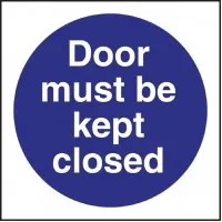 Door Must Be Kept Closed Sign (self-adhesive)