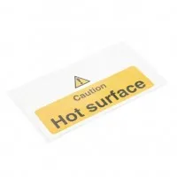 Caution Hot Surface Sign Sticker 100x200mm