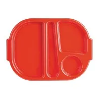 Kristallon Food Compartment Tray Small Red (pack 10)