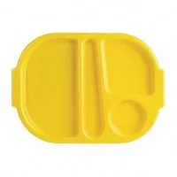 Kristallon Food Compartment Tray Small Yellow (pack 10)