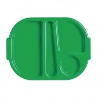 Kristallon Food Compartment Tray Small Green (pack 10)