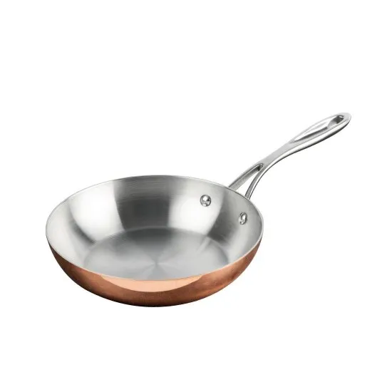 Vogue Tri-wall Copper Fry Pan - 240x50mm