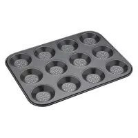 Masterclass Crusty Bake Non-stick Shallow Baking Pan Twelve Hole - 32x24cm