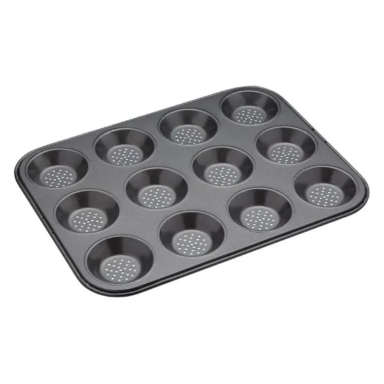 Masterclass Crusty Bake Non-stick Shallow Baking Pan Twelve Hole - 32x24cm