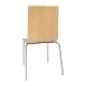 Bolero Square Back Side Chair Natural Finish (pack 4)