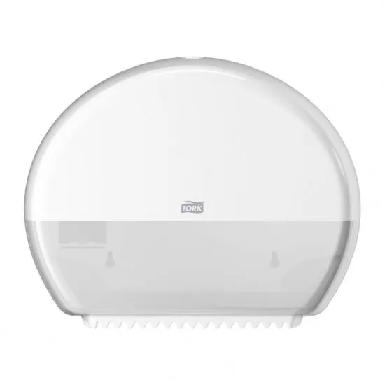 Tork White Mini Jumbo Toilet Roll Dispenser