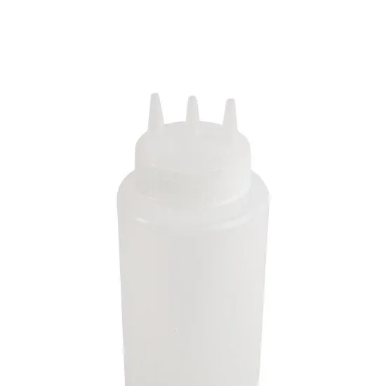 Vogue Squeeze Bottle Clear 3 Nozzle - 36oz
