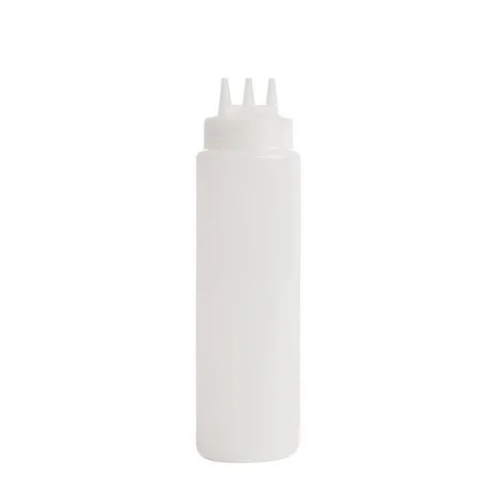 Vogue Squeeze Bottle Clear 3 Nozzle - 36oz
