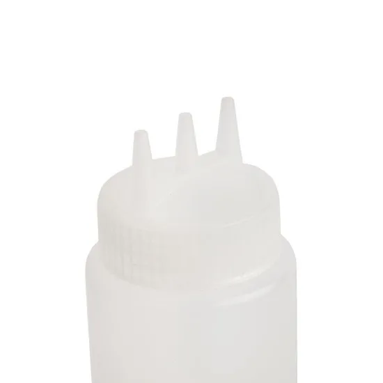 Vogue Squeeze Bottle Clear 3 Nozzle - 36oz