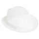 Man wearing White Mesh Trilby Hat