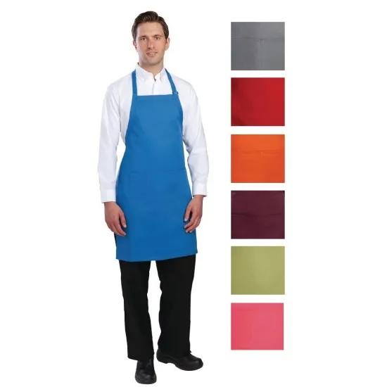 Waiter Wearing Adjustable Neck Bib Aprons