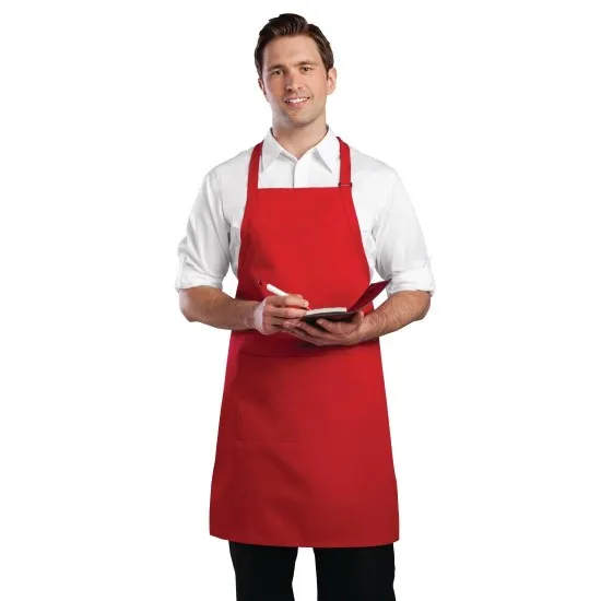 Waiter Wearing Adjustable Neck Bib Aprons