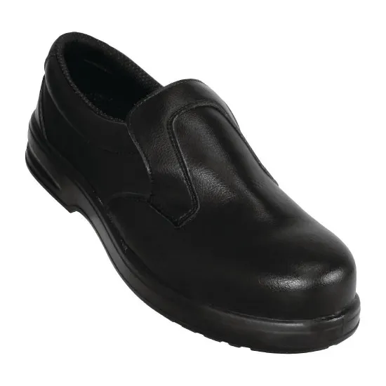 Black Safety Slip-On Shoes