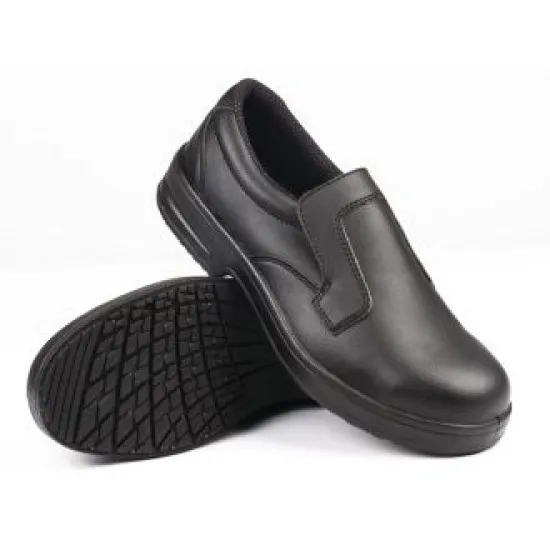 Black Safety Slip-On Shoes