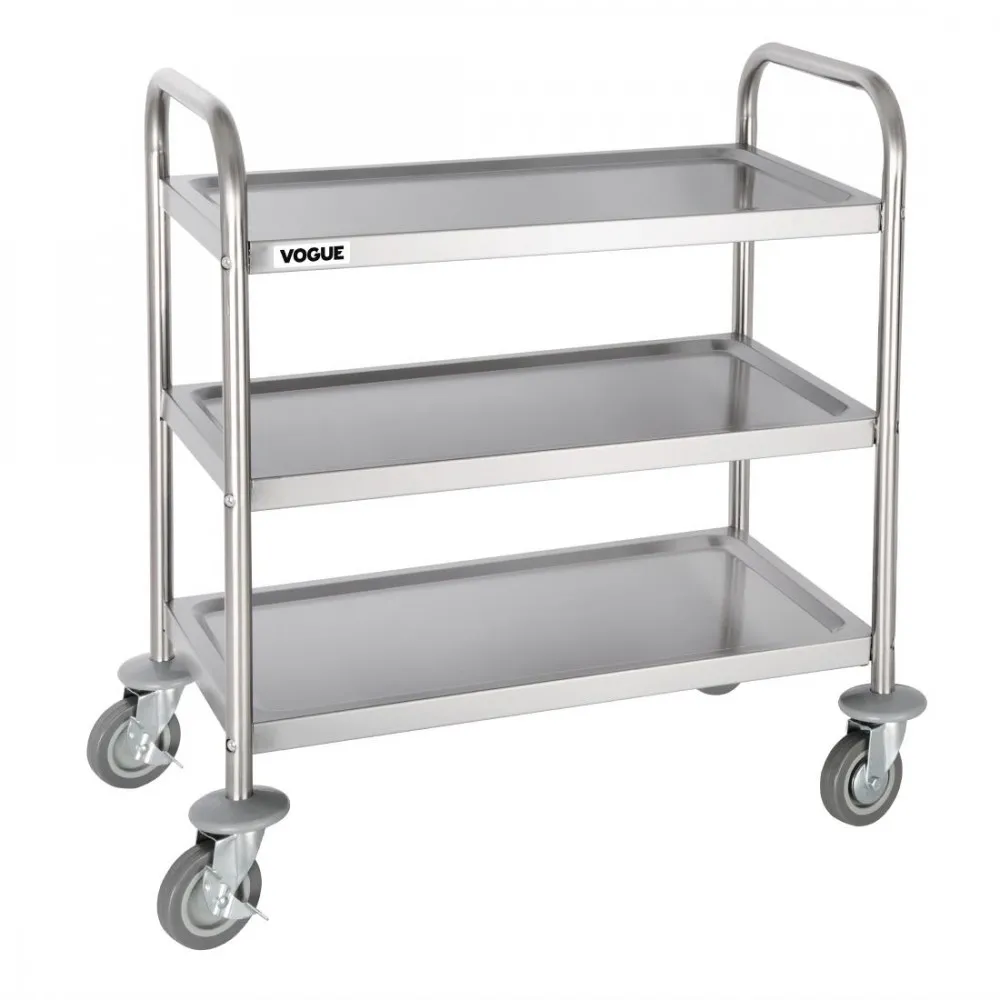 Large Trolley 3 Tier St/st - 855lx535wx930mmh