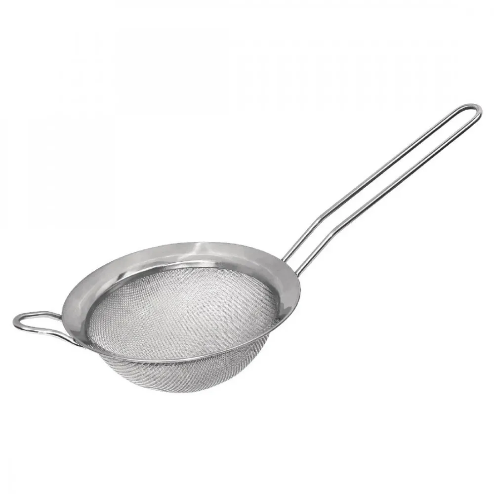 Vogue Round Tinned St/st Strainer - 14cm