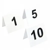 Table Number Signs Black And White