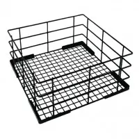 Vogue Wire High Sided Glass Basket - 180(h)x400(w)x400(d)mm
