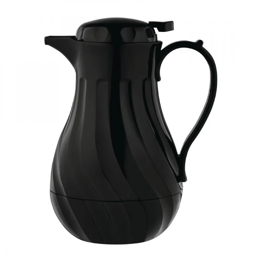 Olympia Insulated Swirl Jug Blk - 2ltr
