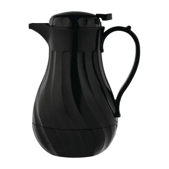 Olympia Insulated Swirl Jug Blk - 2ltr