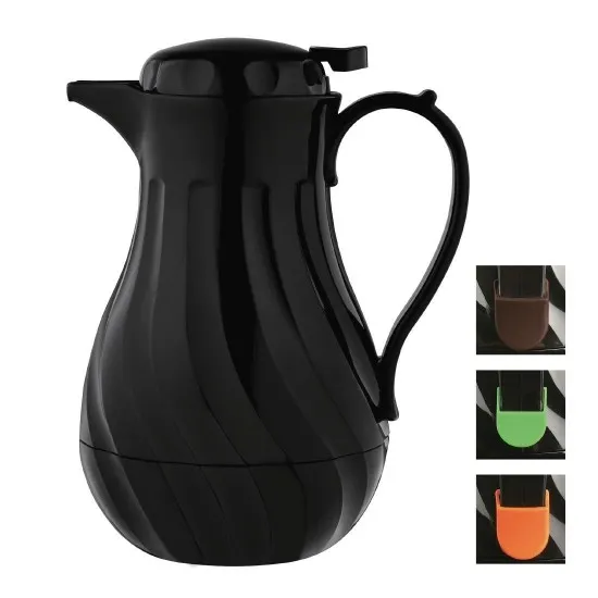 Olympia Insulated Swirl Jug Blk - 2ltr