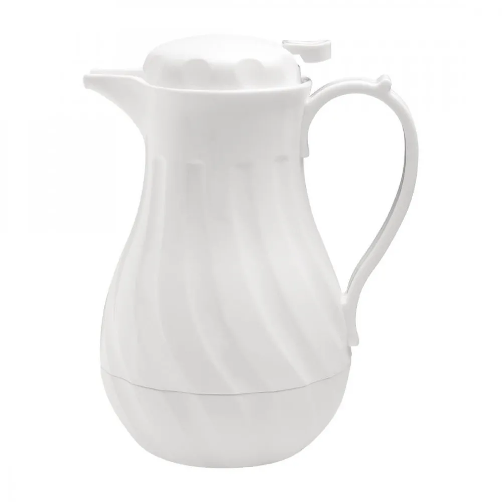 Olympia Insulated Swirl Jug White - 2ltr