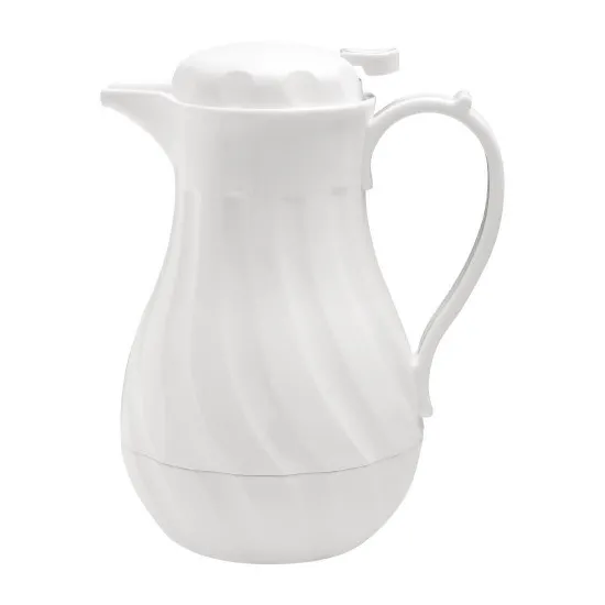 Olympia Insulated Swirl Jug White - 2ltr