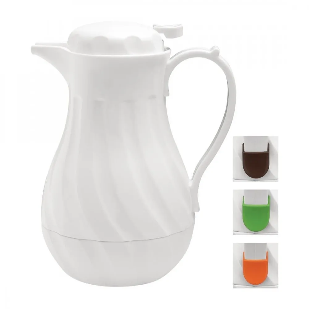 Olympia Insulated Swirl Jug White - 2ltr