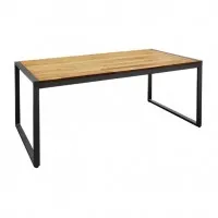 Bolero Steel & Acacia Industrial Table 1800x900mm