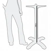 Bolero Cast Iron Poseur Table Leg Base