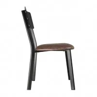 Bolero Metal & Pu Side Chair Vintage Mocha (pack 4)