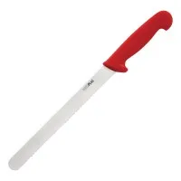 Hygiplas Slicer Serrated Red 10''